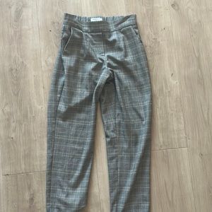 aritzia babaton work pants plaid size 00